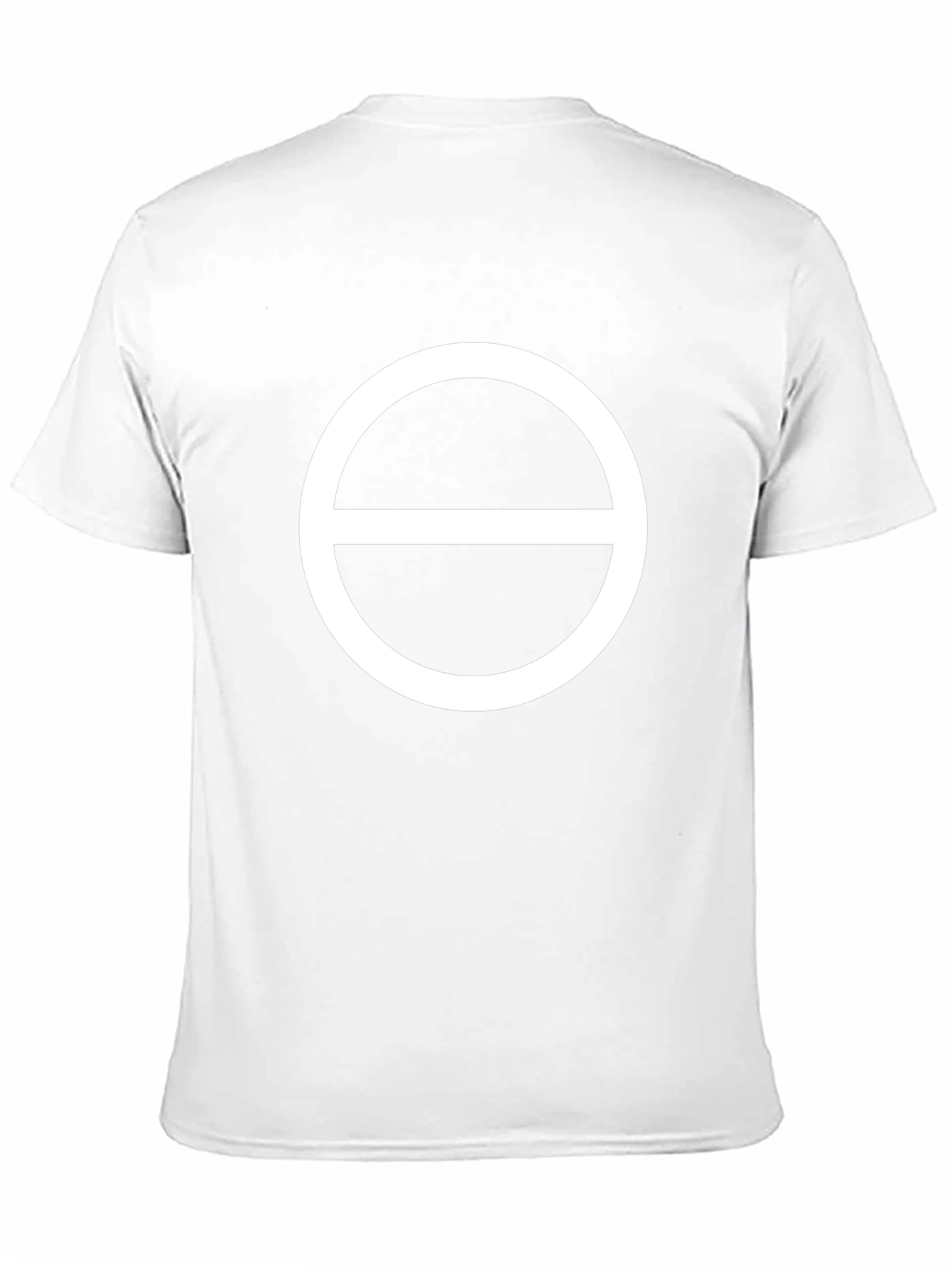 Graphic Tee: White Circle with Line Design