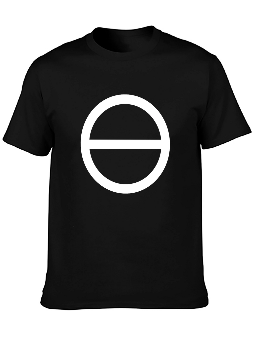 Graphic Tee: White Circle with Line Design