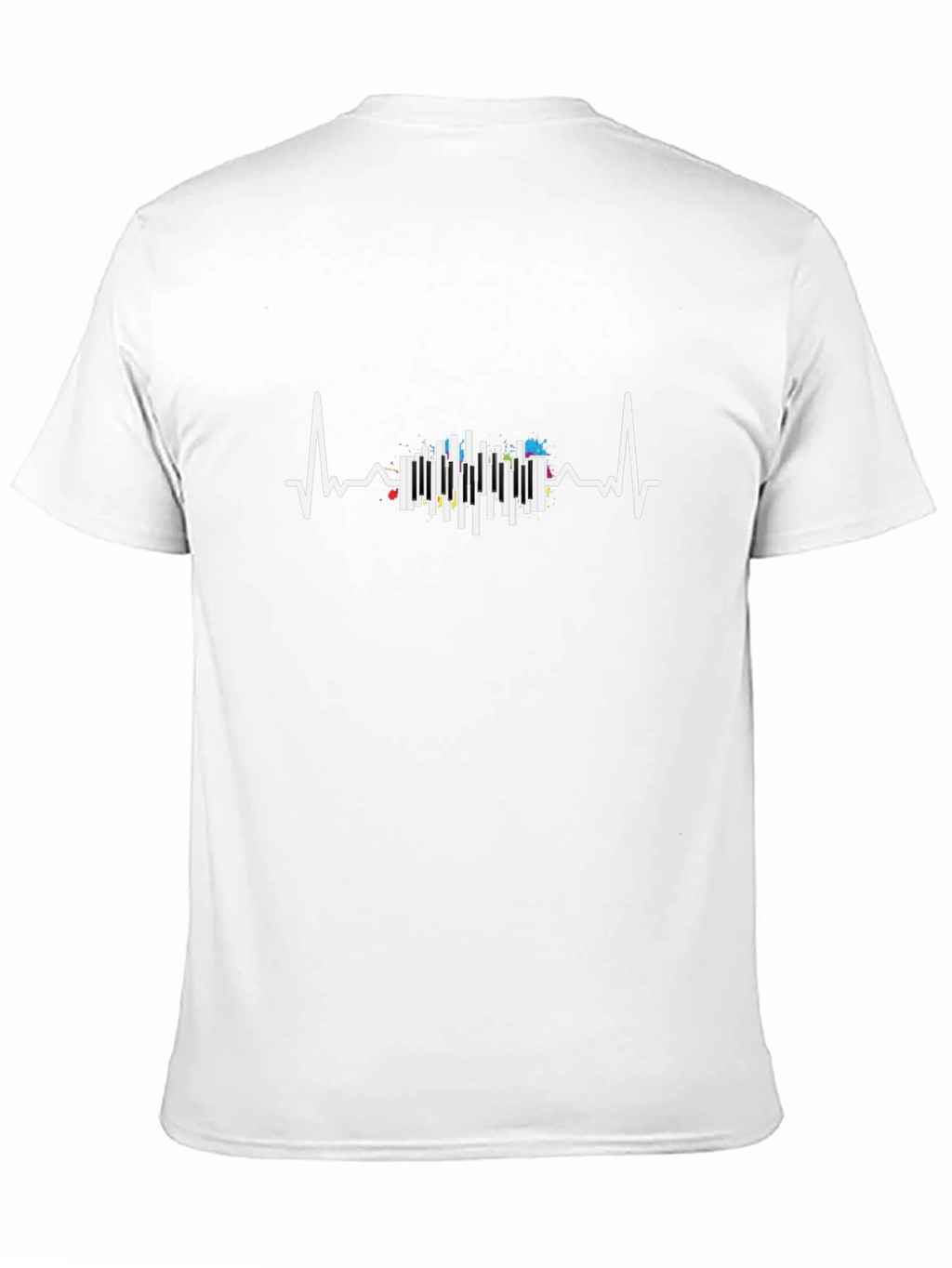 Piano Heartbeat T-Shirt - Music Lover Tee