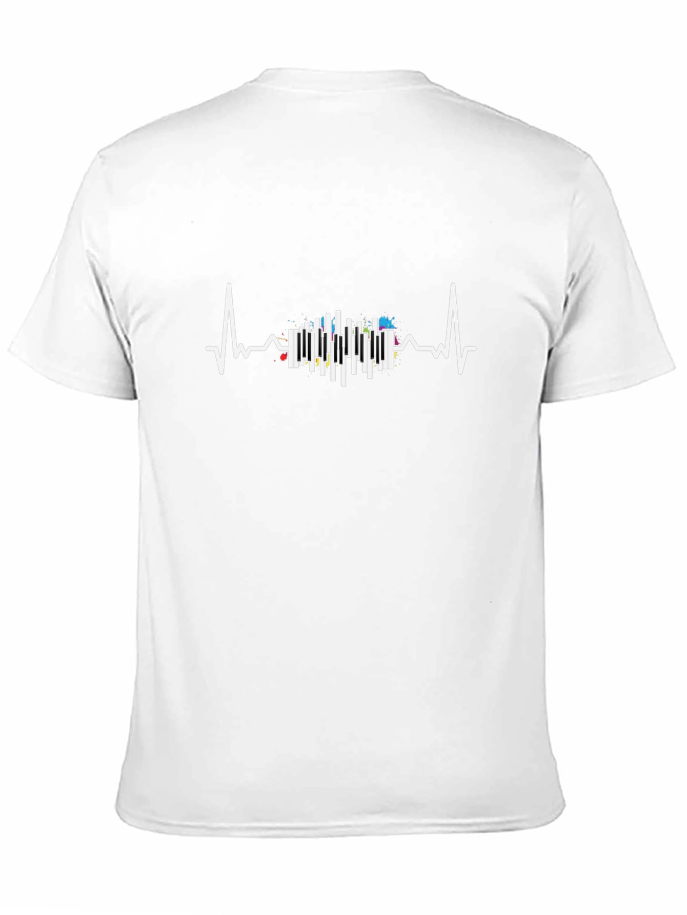 Piano Heartbeat T-Shirt - Music Lover Tee