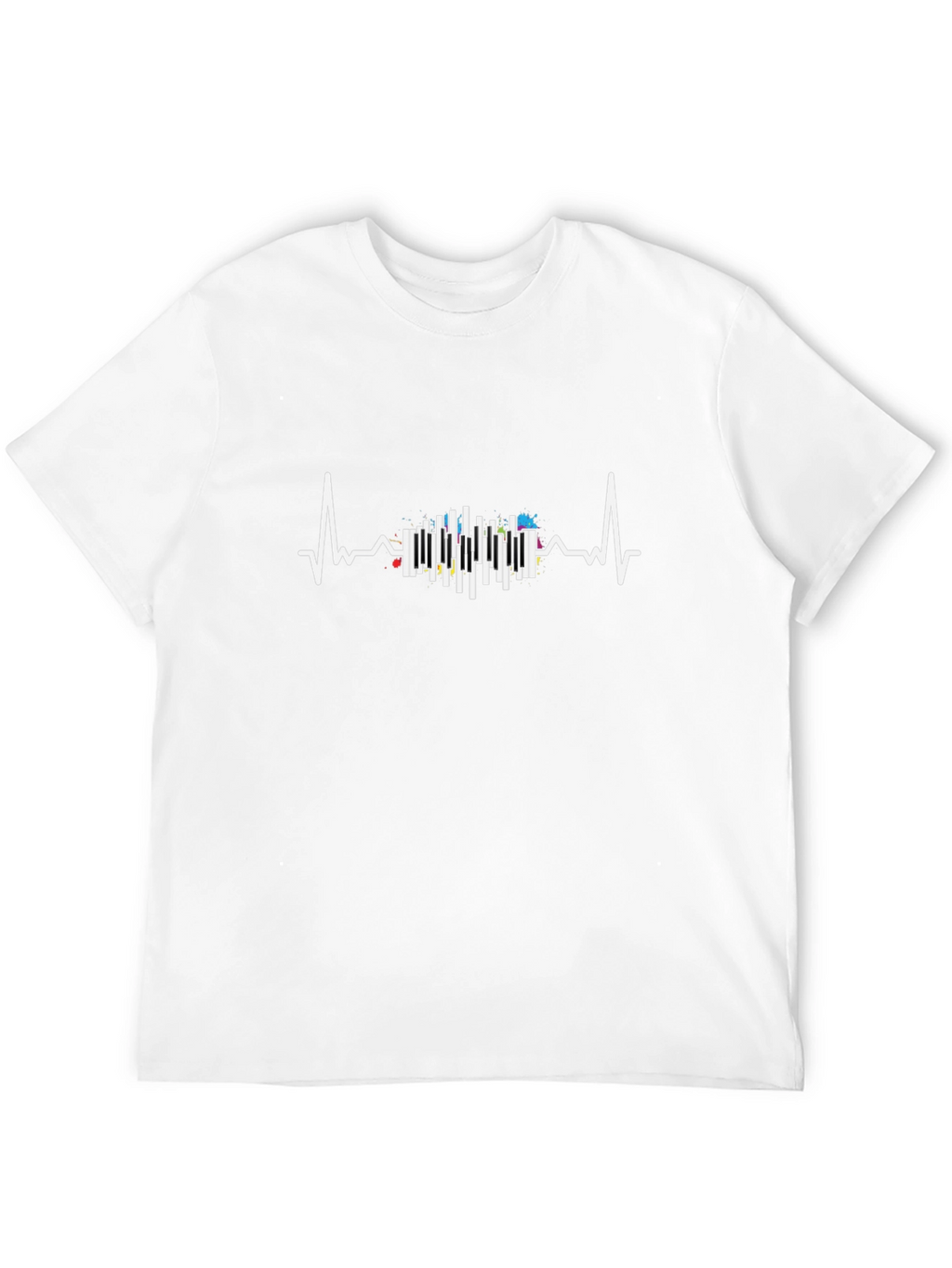 Piano Heartbeat T-Shirt - Music Lover Tee