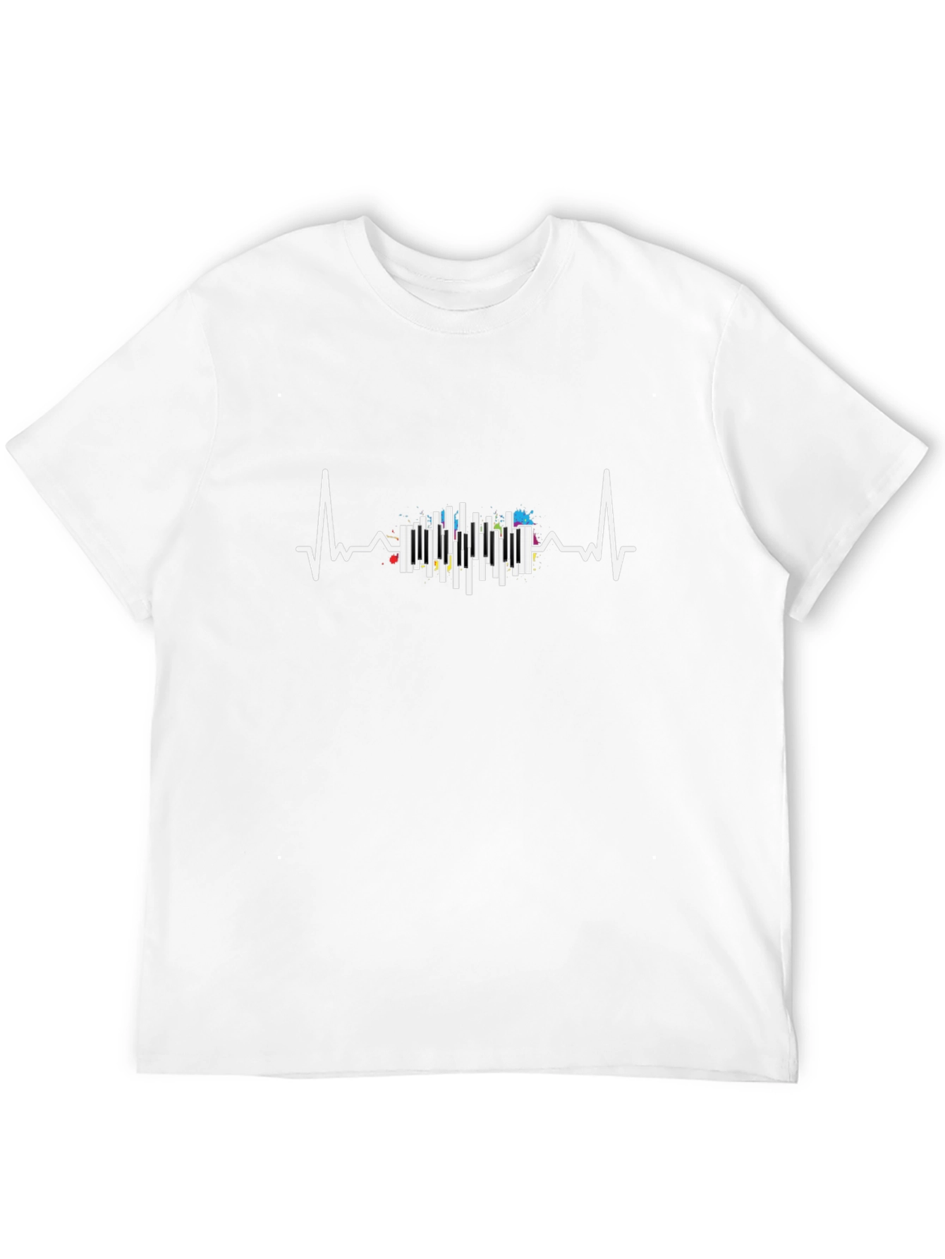 Piano Heartbeat T-Shirt - Music Lover Tee