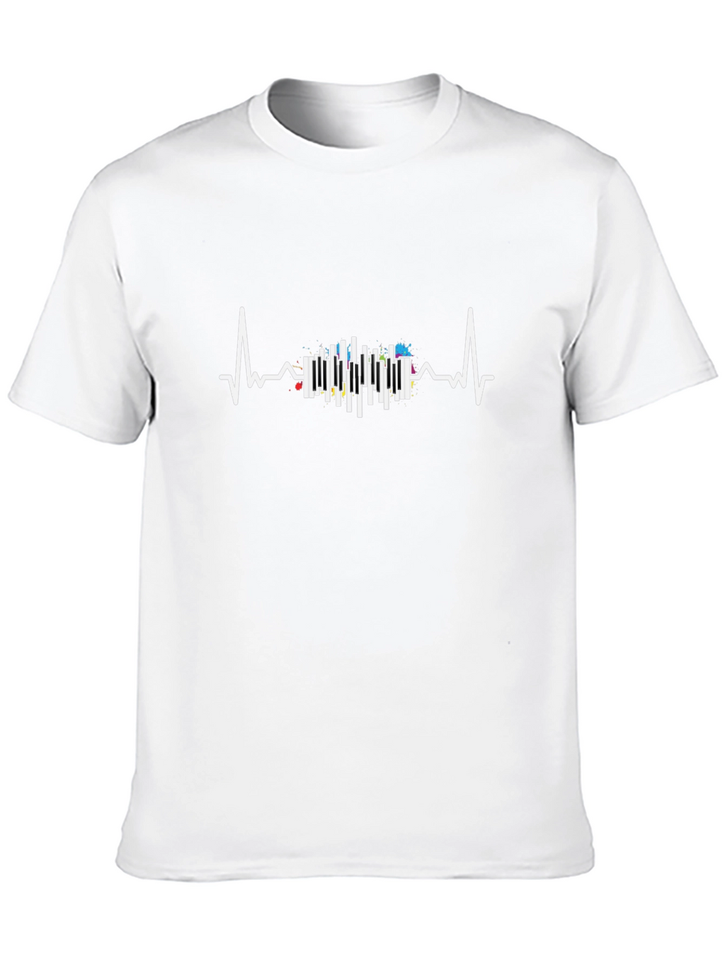 Piano Heartbeat T-Shirt - Music Lover Tee