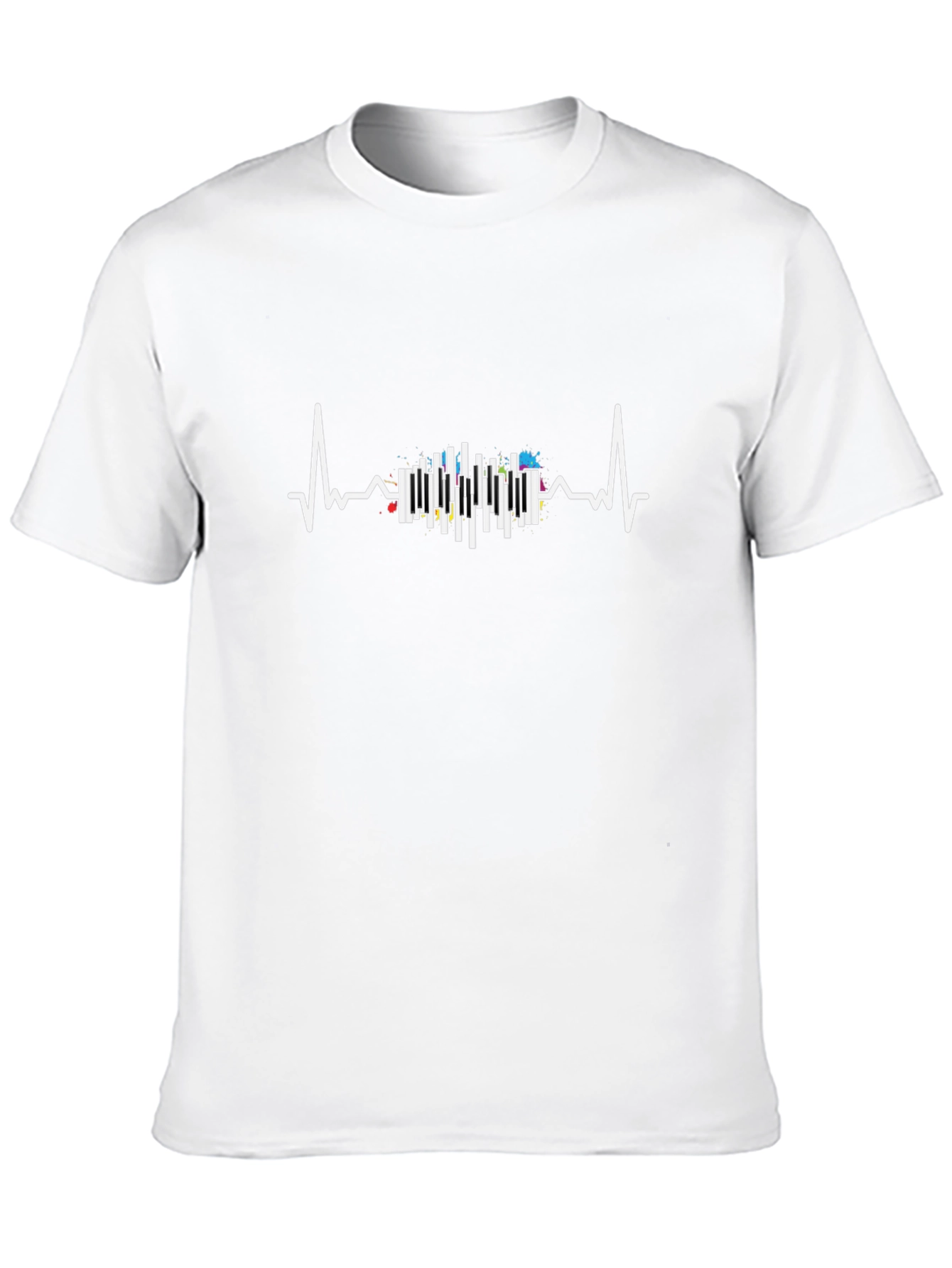 Piano Heartbeat T-Shirt - Music Lover Tee