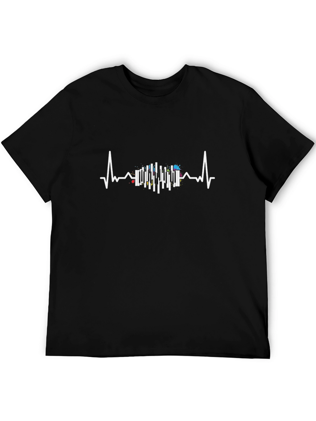 Piano Heartbeat T-Shirt - Music Lover Tee