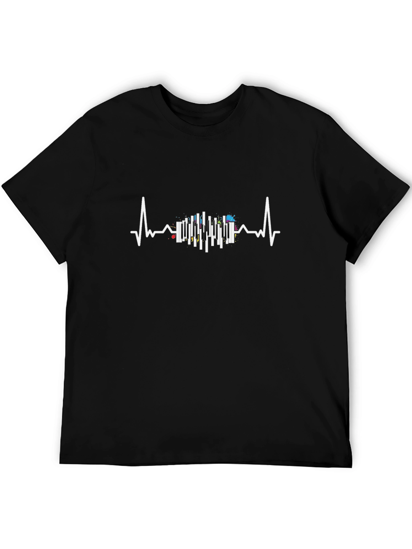 Piano Heartbeat T-Shirt - Music Lover Tee