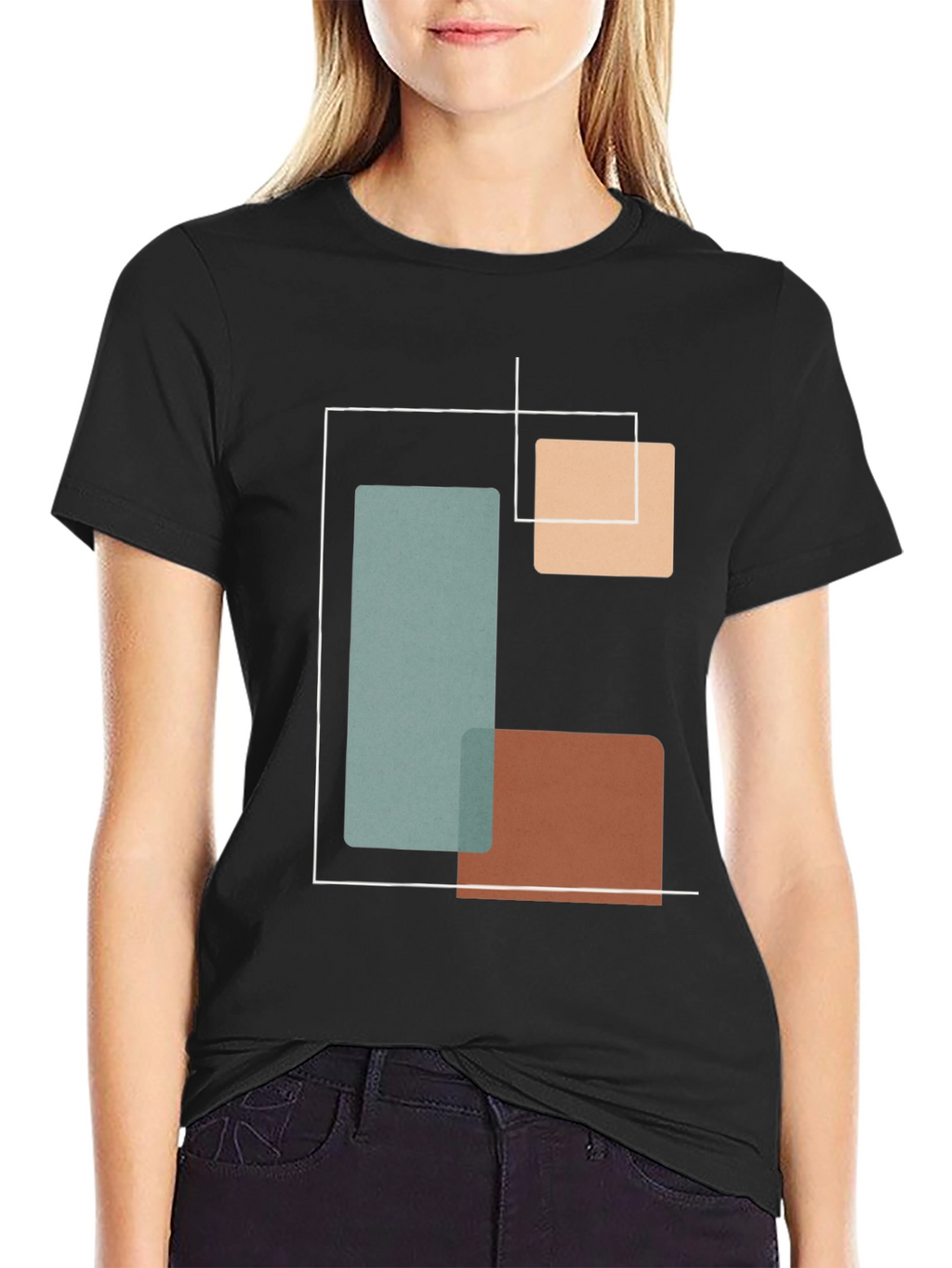 Geometric Black T-Shirt