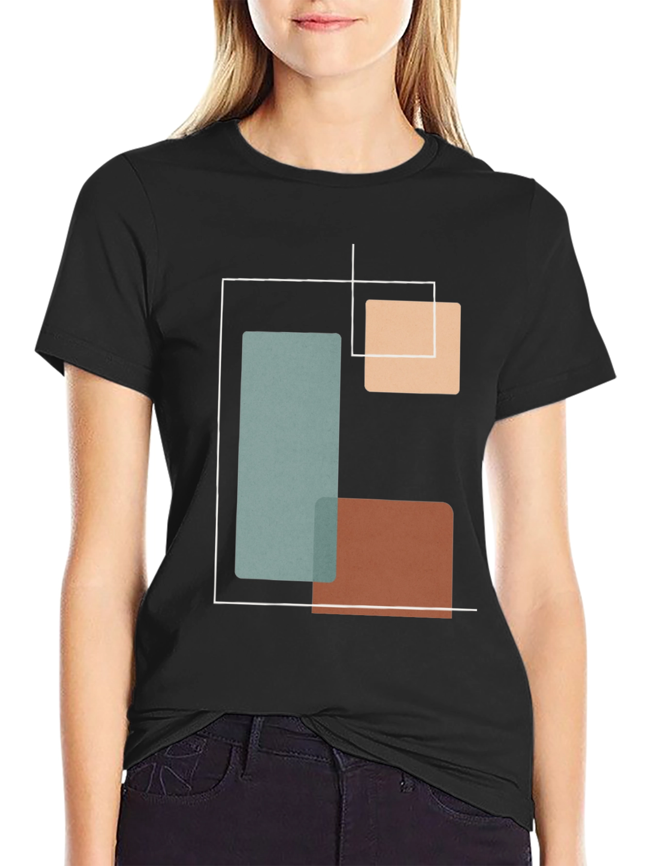 Geometric Black T-Shirt