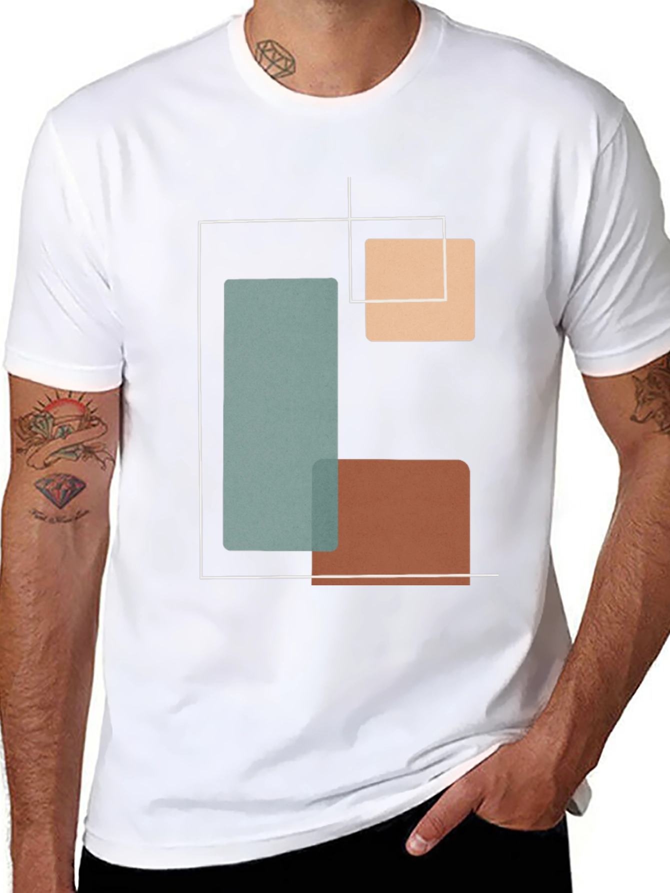Geometric Black T-Shirt