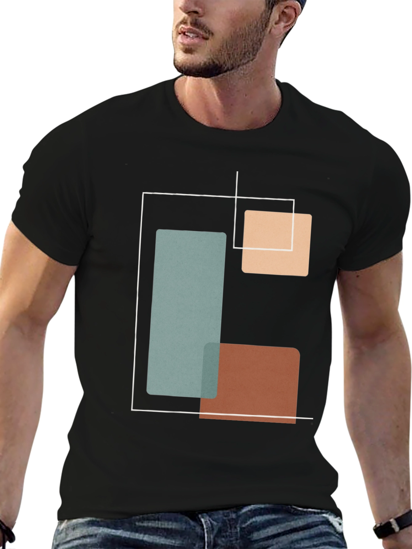 Geometric Black T-Shirt