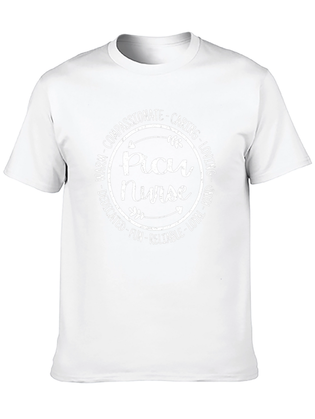 PICU Nurse T-Shirt - Compassionate Caring Design