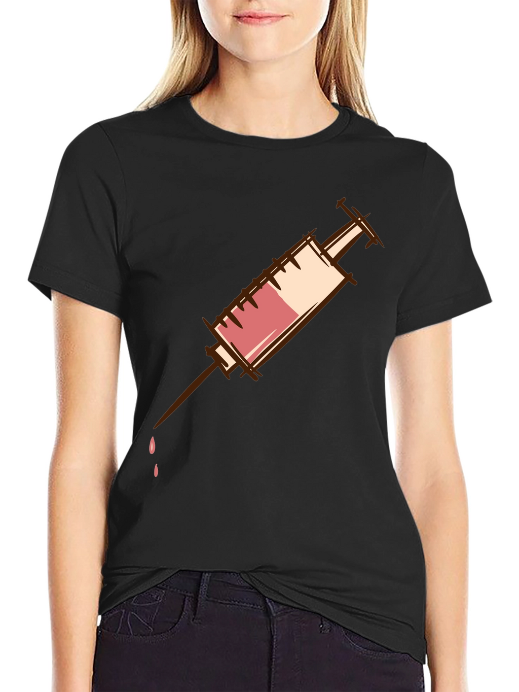 Syringe Graphic T-Shirt - Unisex Cotton Tee