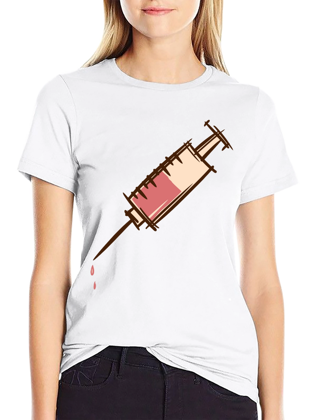 Syringe Graphic T-Shirt - Unisex Cotton Tee