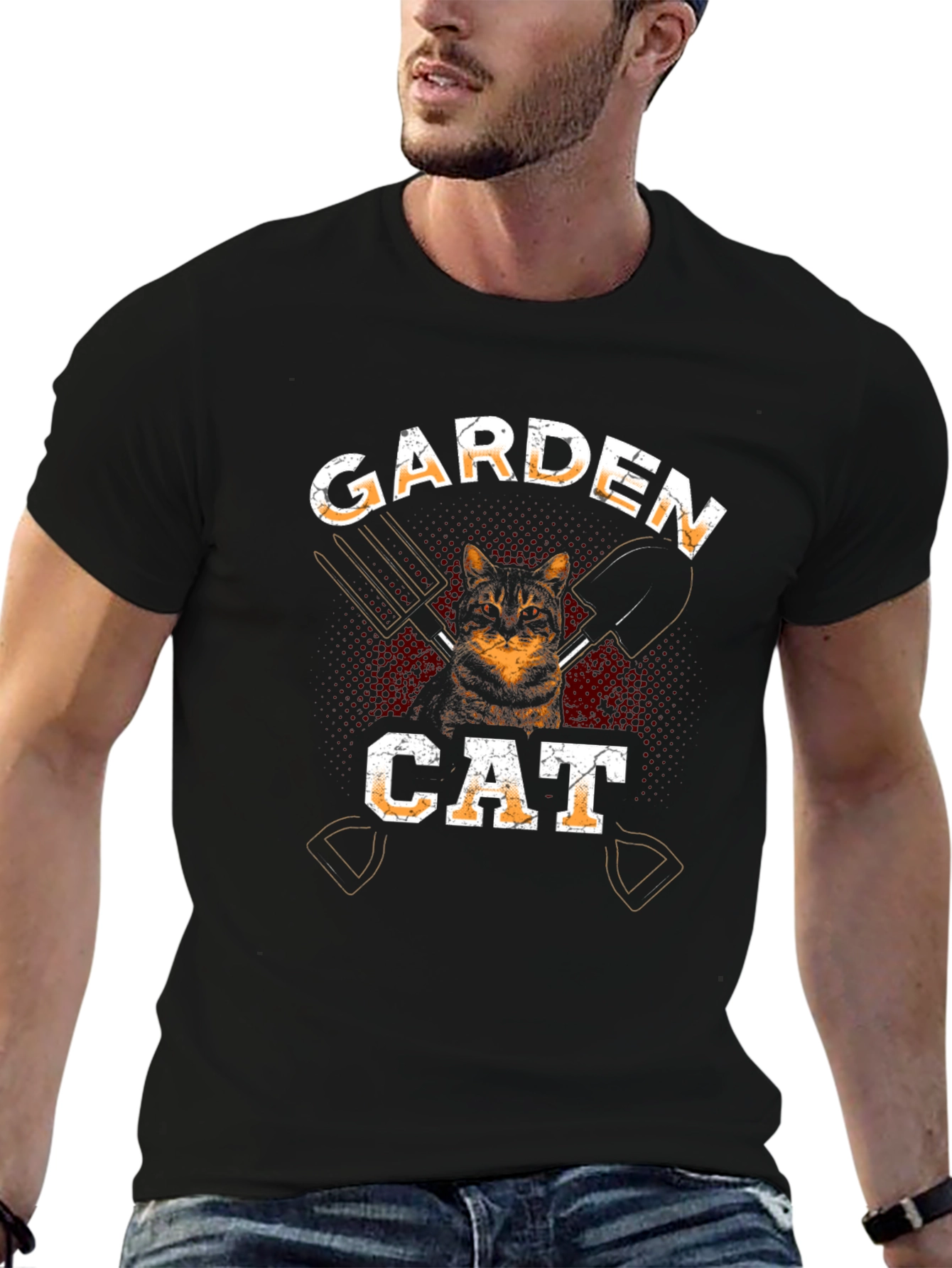 Garden Cat Graphic T-Shirt