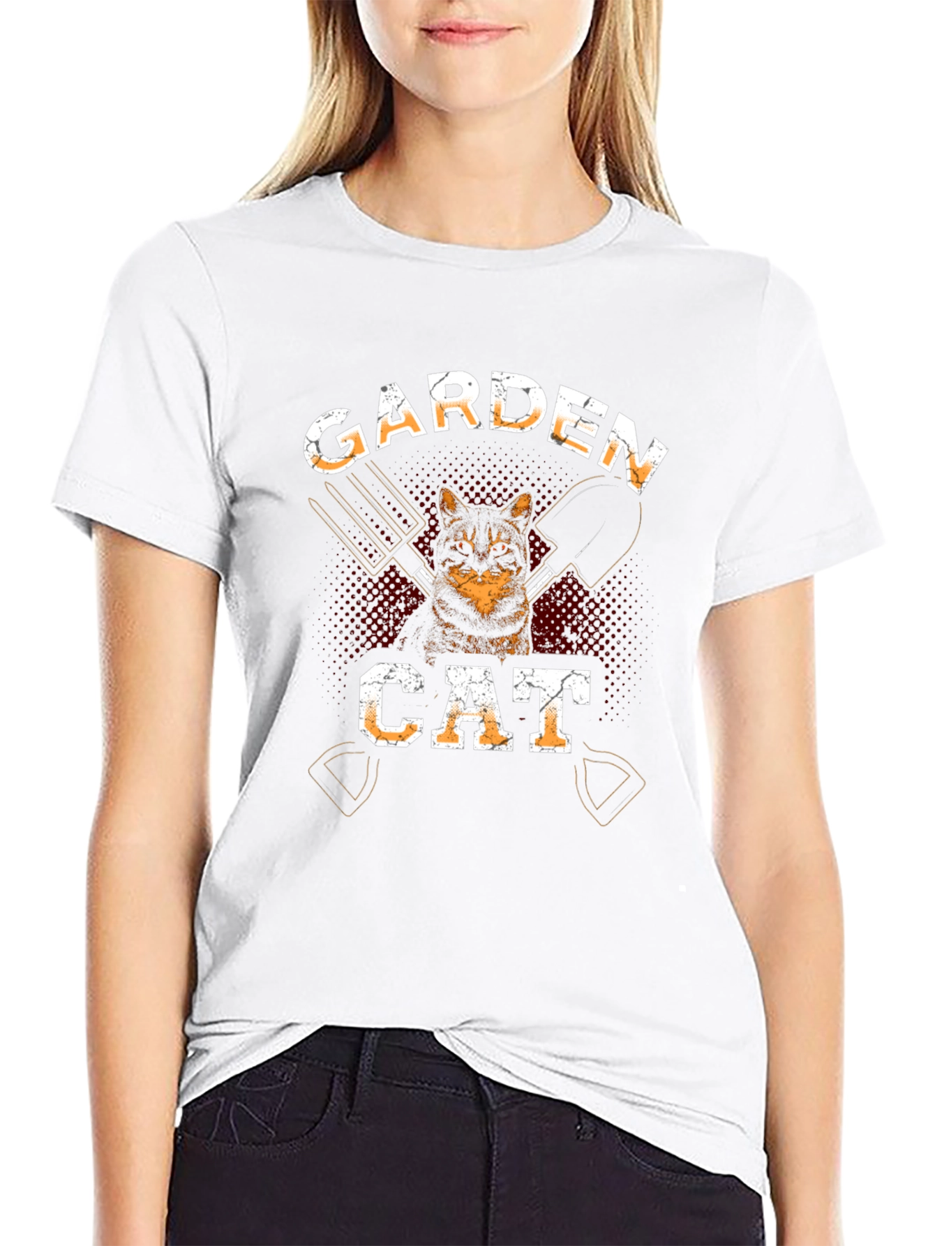 Garden Cat Graphic T-Shirt