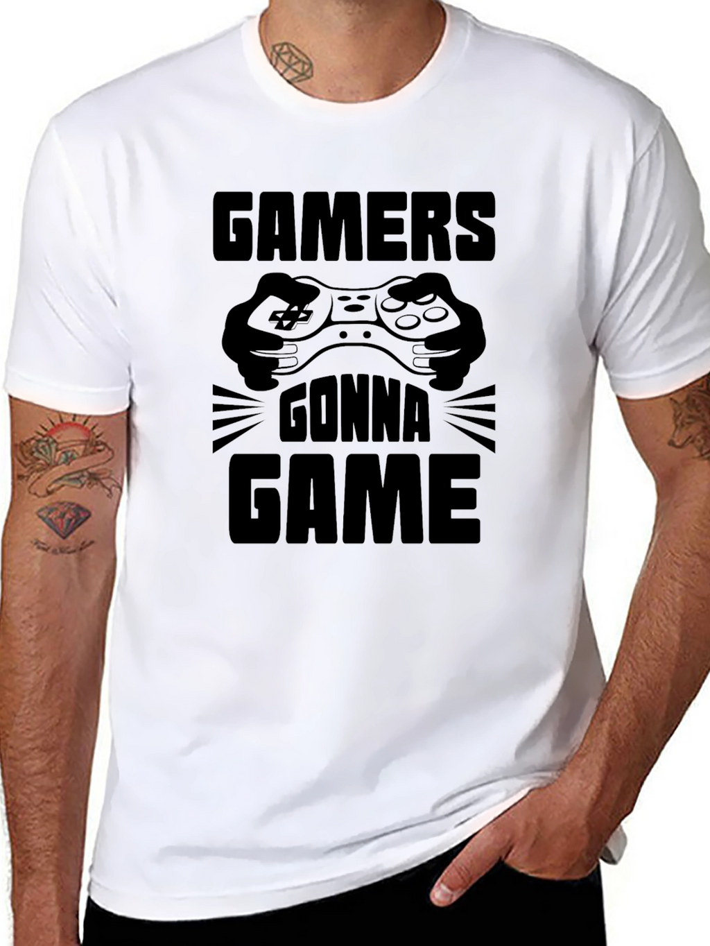 Gamers Gonna Game Black Graphic Tee