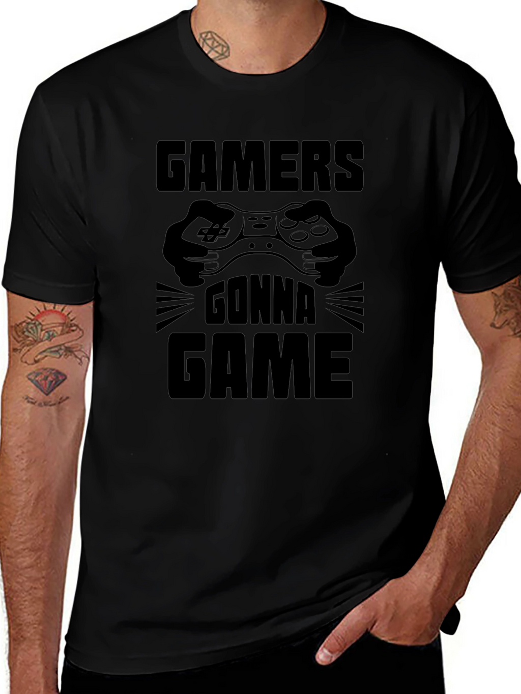 Gamers Gonna Game Black Graphic Tee