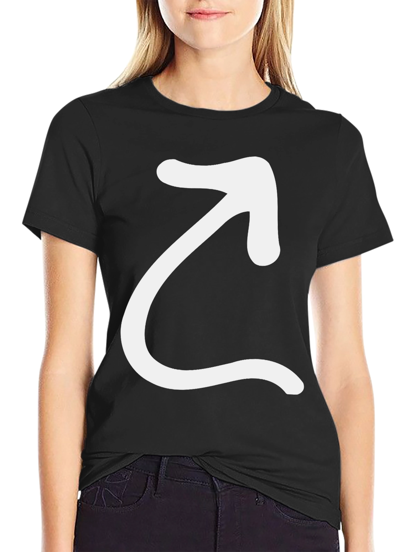 Arrow Graphic Black T-Shirt - Modern Casual Tee