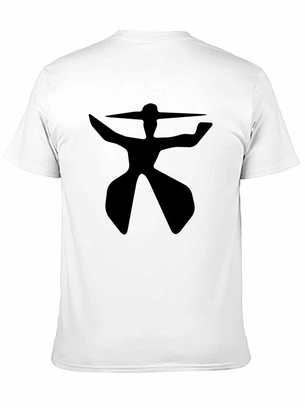 Abstract Figure Graphic Tee - Black