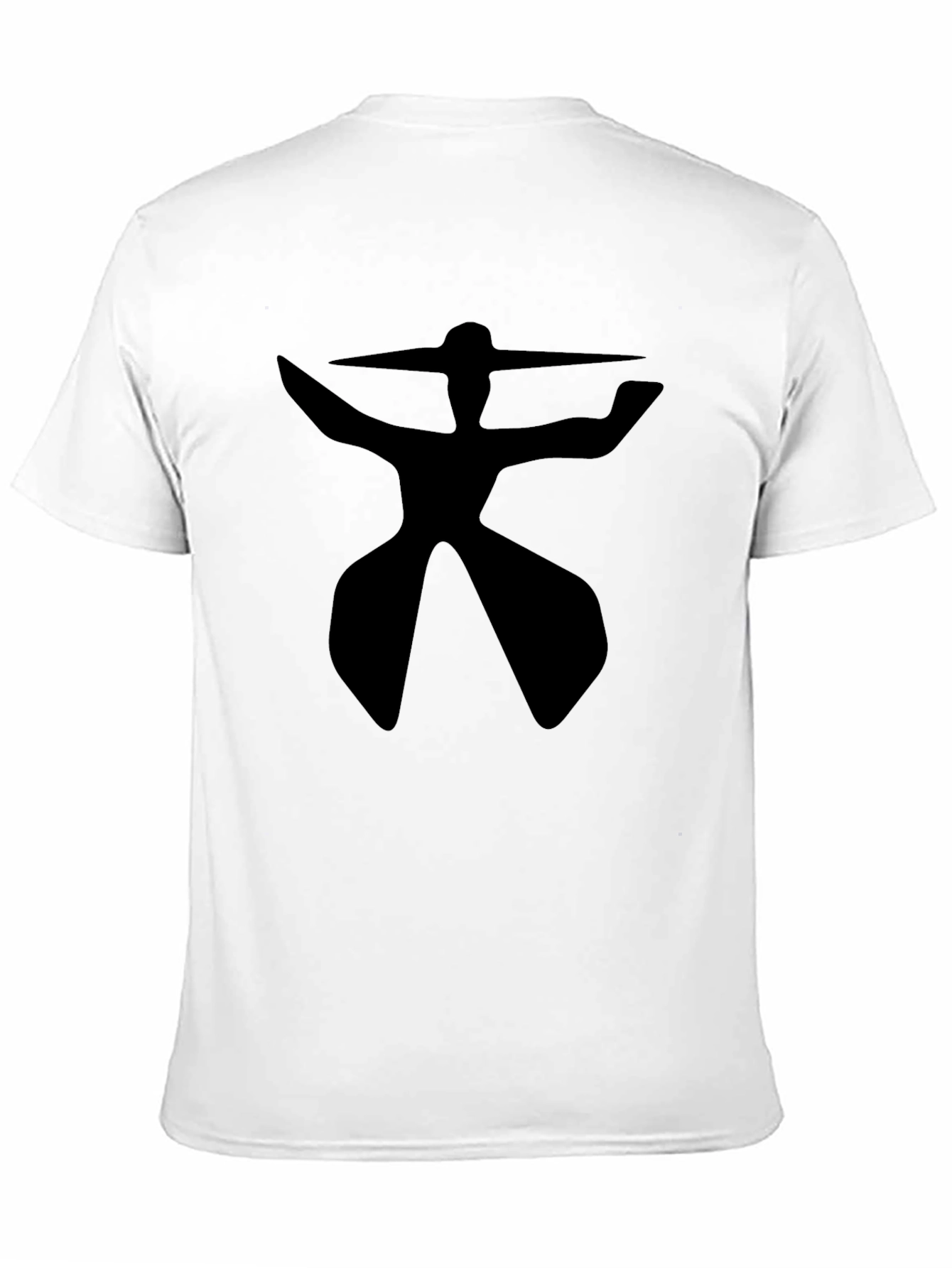 Abstract Figure Graphic Tee - Black