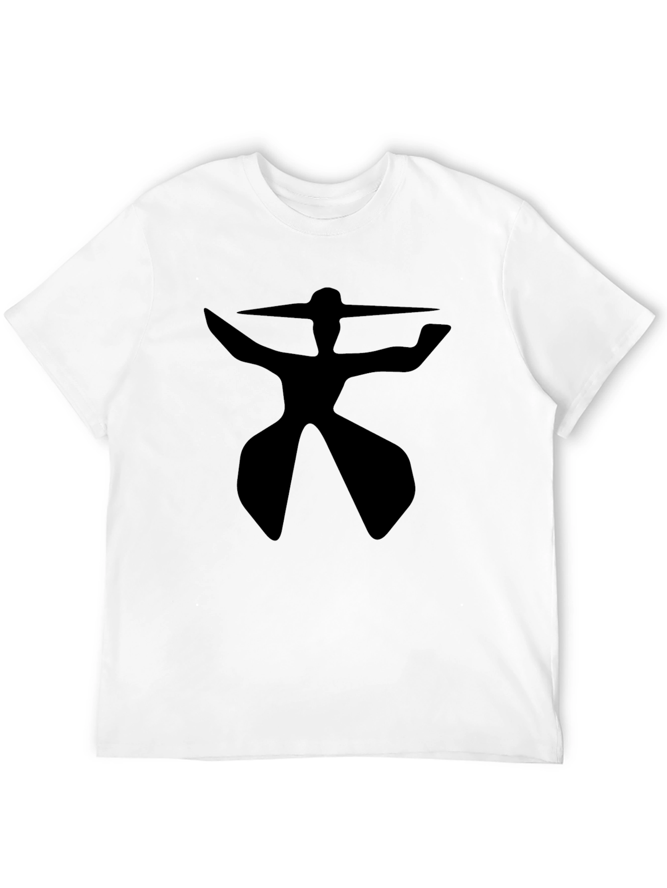 Abstract Figure Graphic Tee - Black