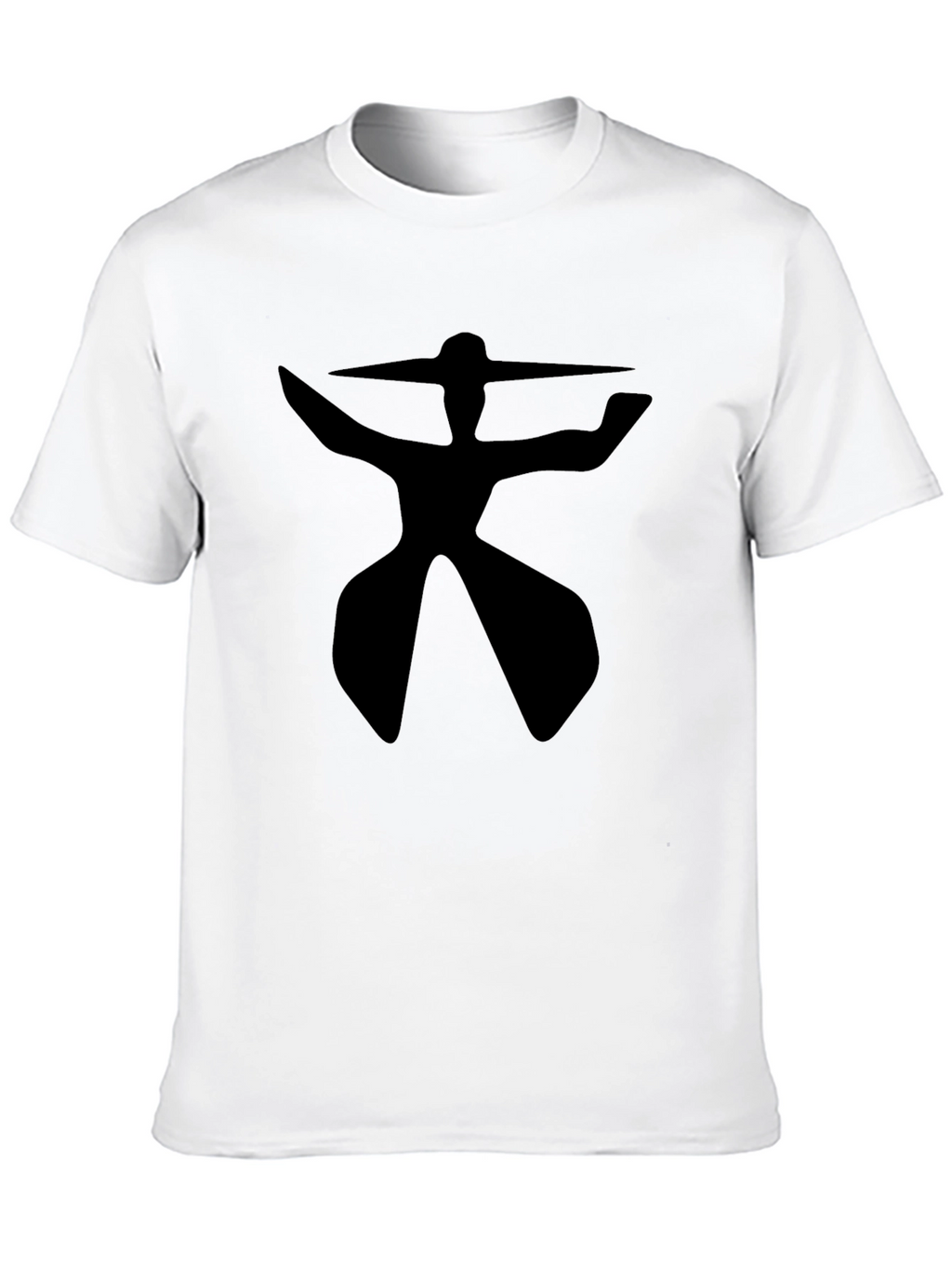 Abstract Figure Graphic Tee - Black