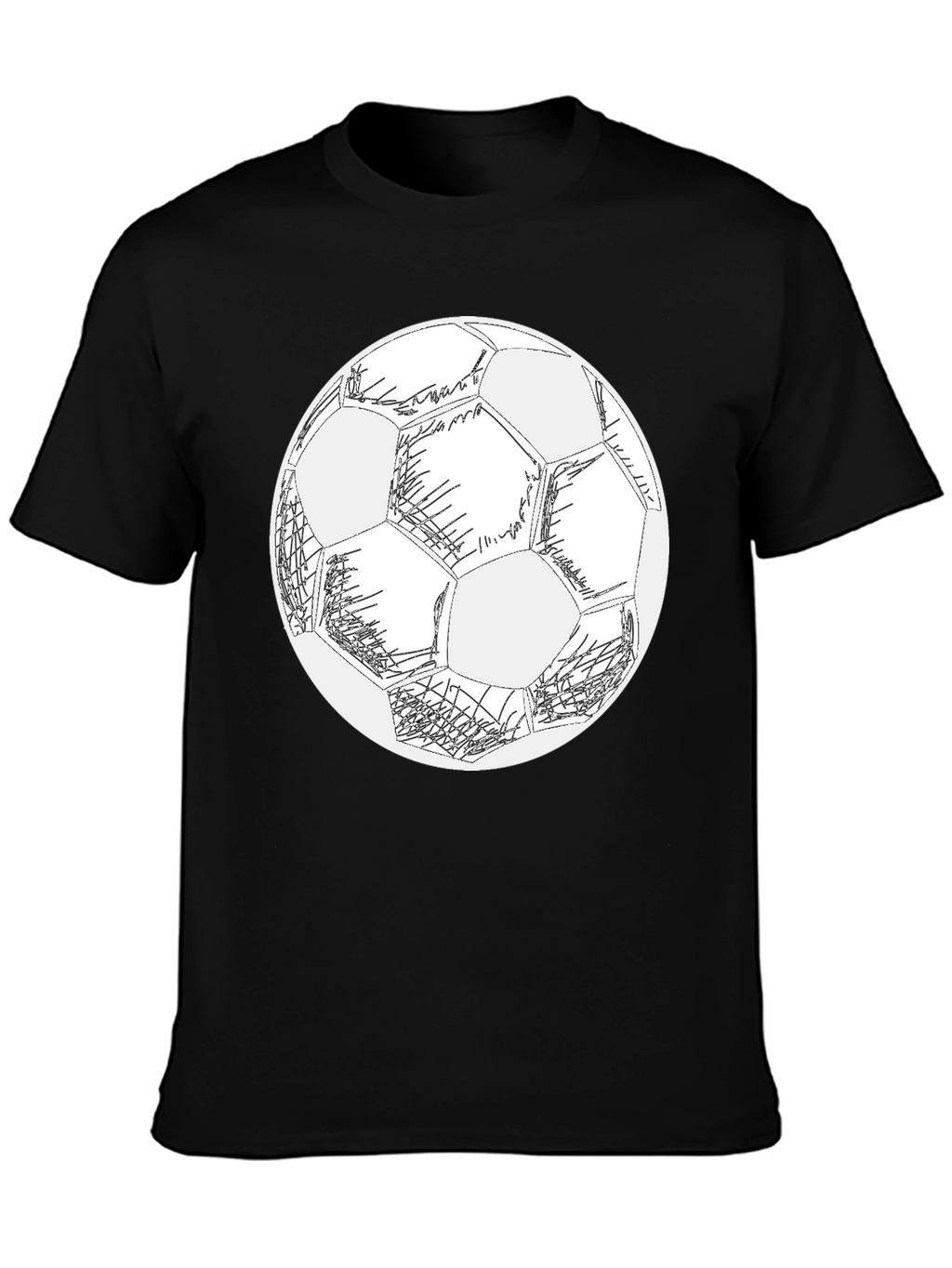 Soccer Ball Graphic Black T-Shirt