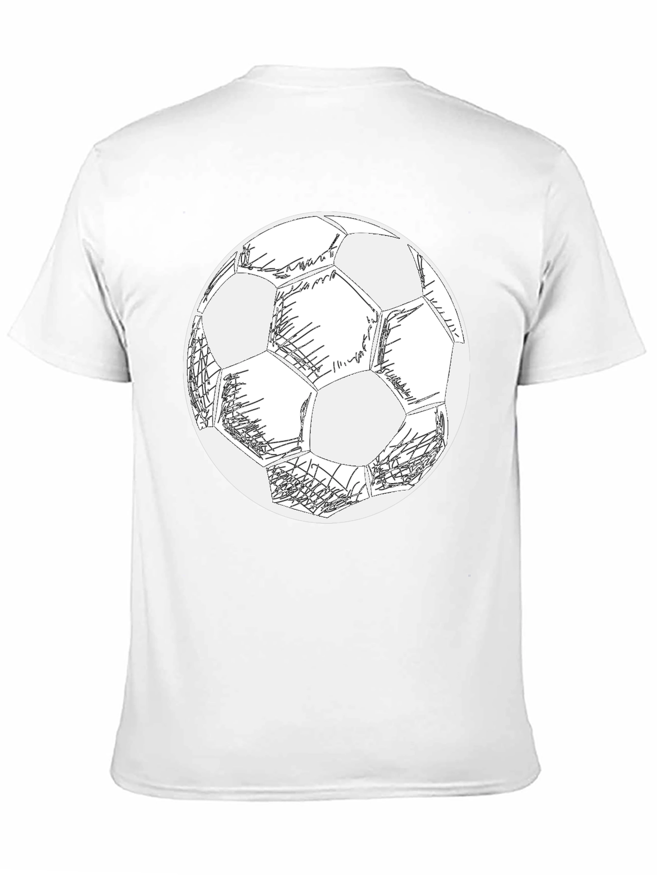 Soccer Ball Graphic Black T-Shirt