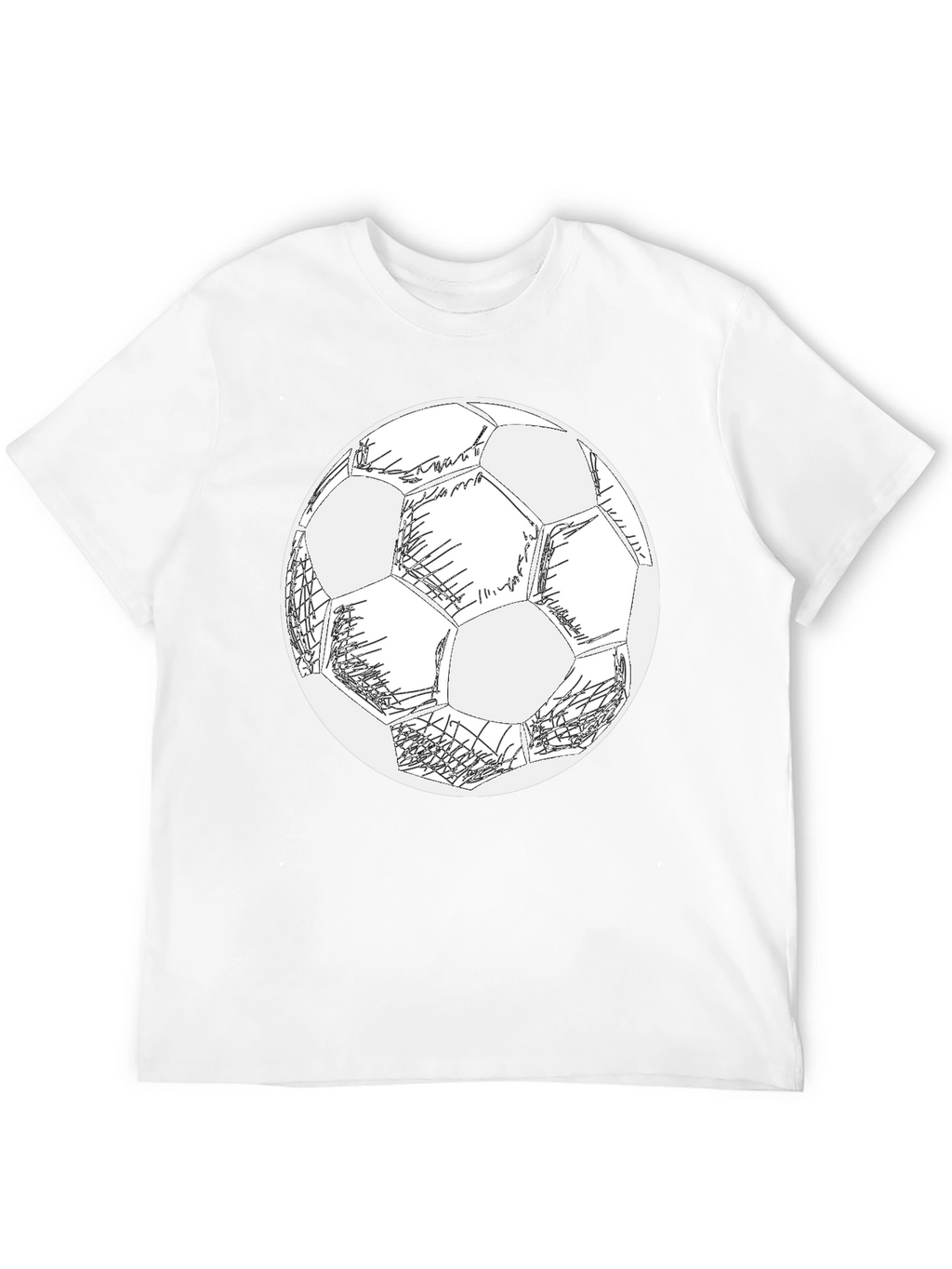 Soccer Ball Graphic Black T-Shirt