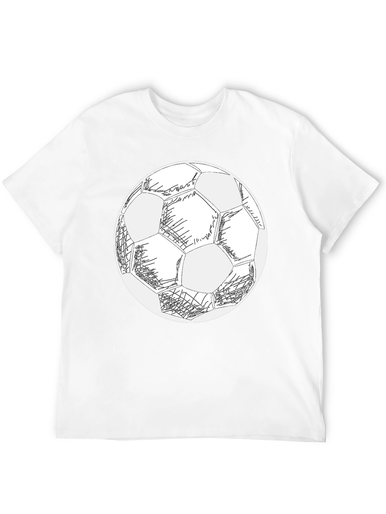 Soccer Ball Graphic Black T-Shirt