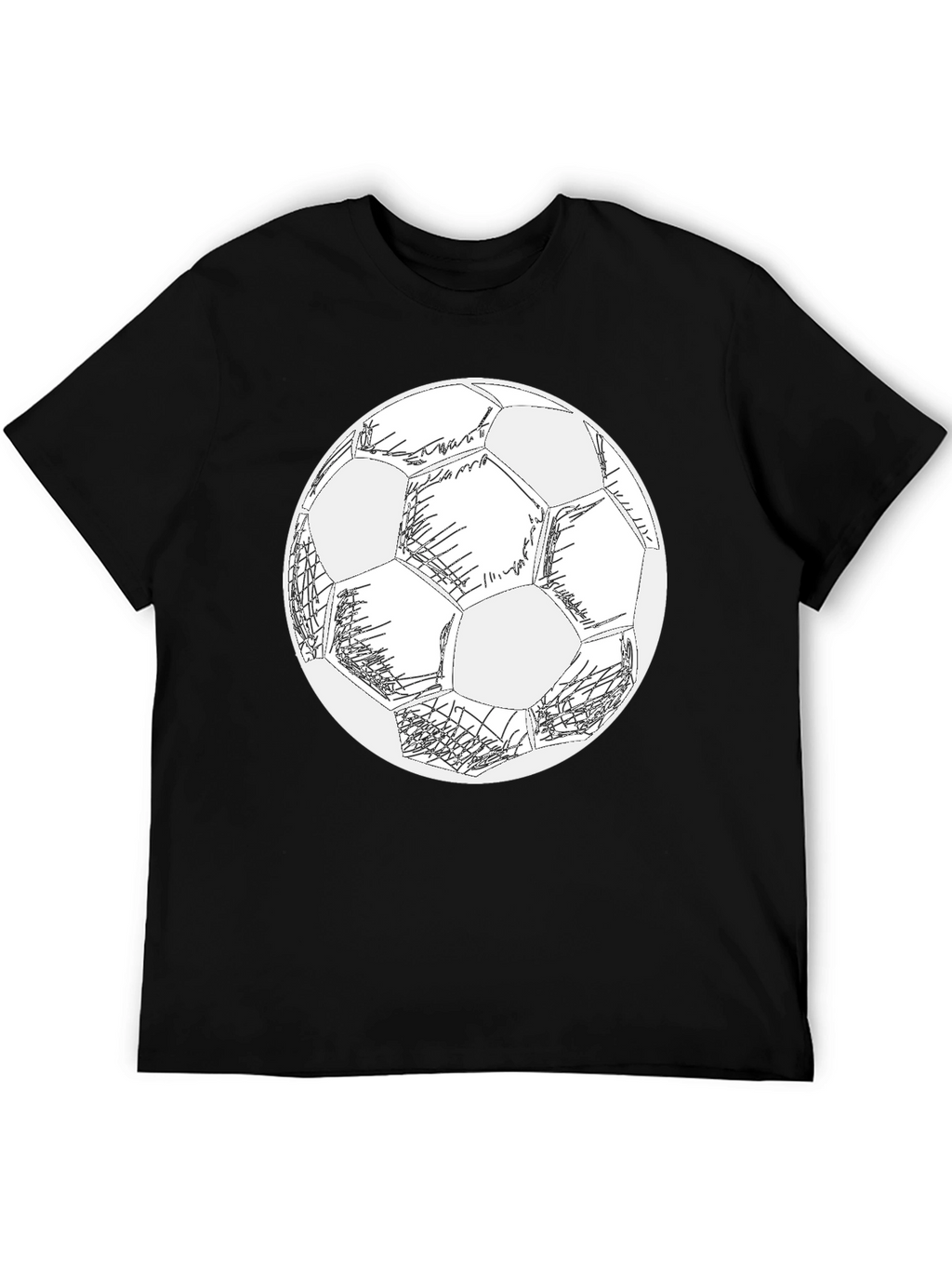 Soccer Ball Graphic Black T-Shirt