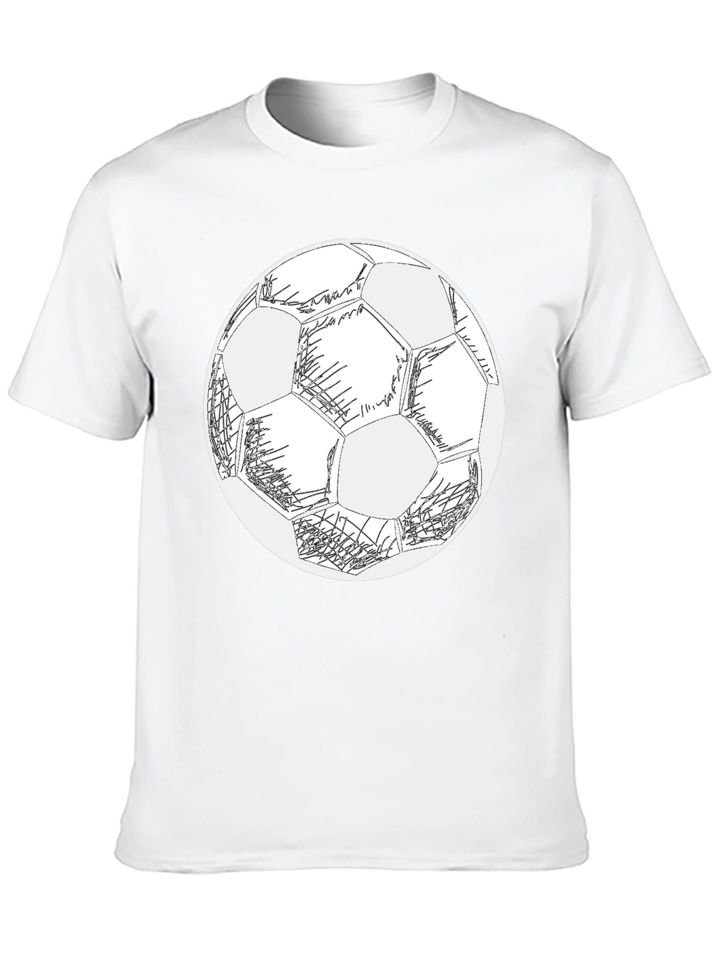 Soccer Ball Graphic Black T-Shirt