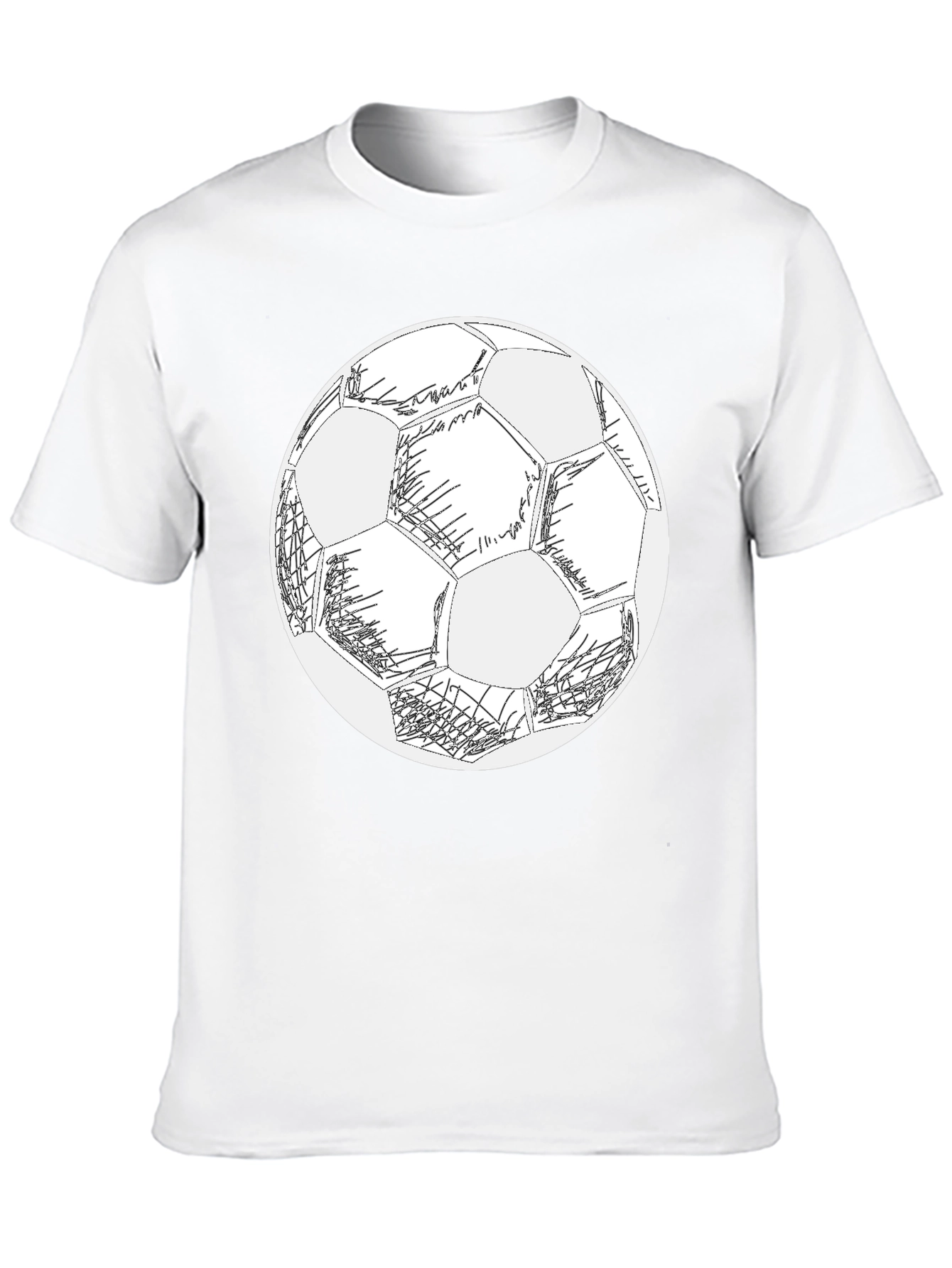 Soccer Ball Graphic Black T-Shirt