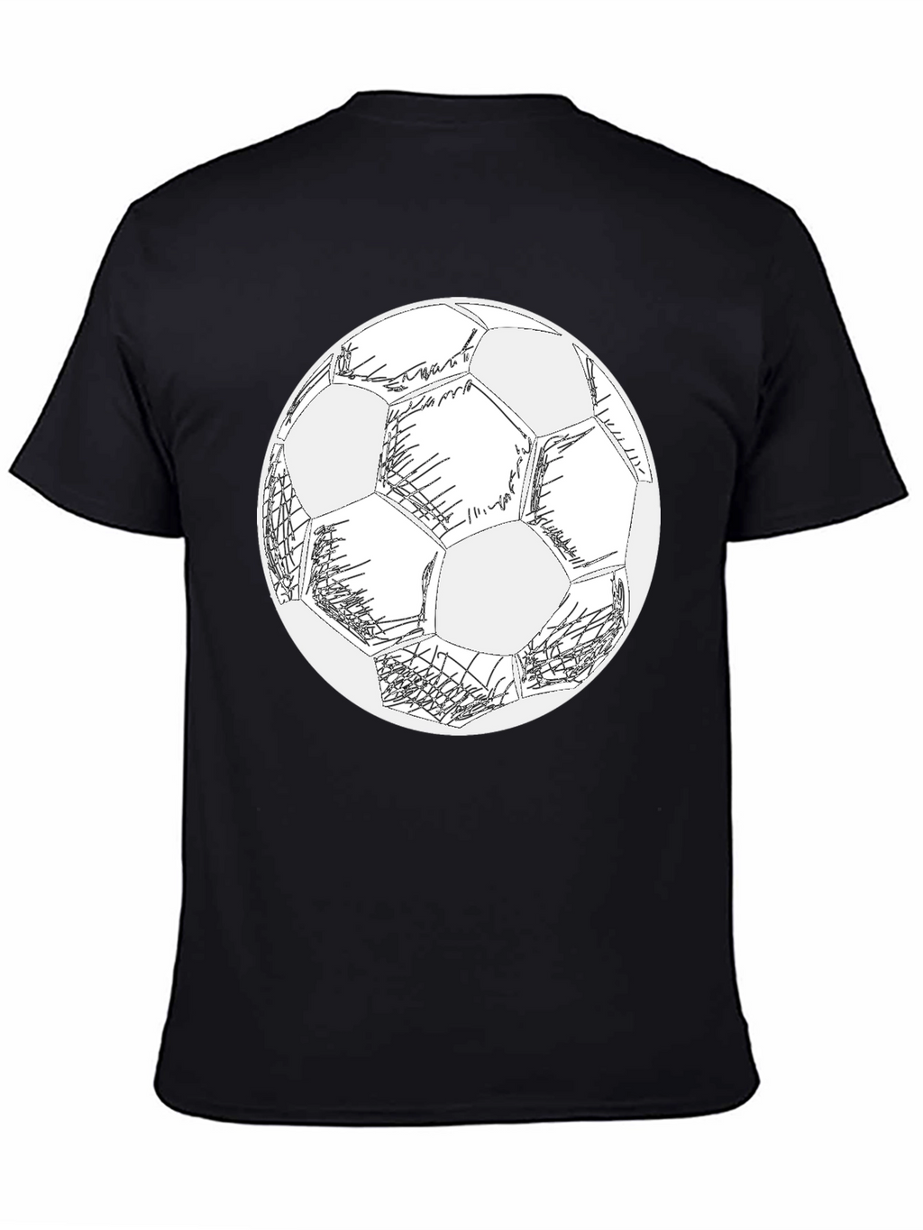 Soccer Ball Graphic Black T-Shirt