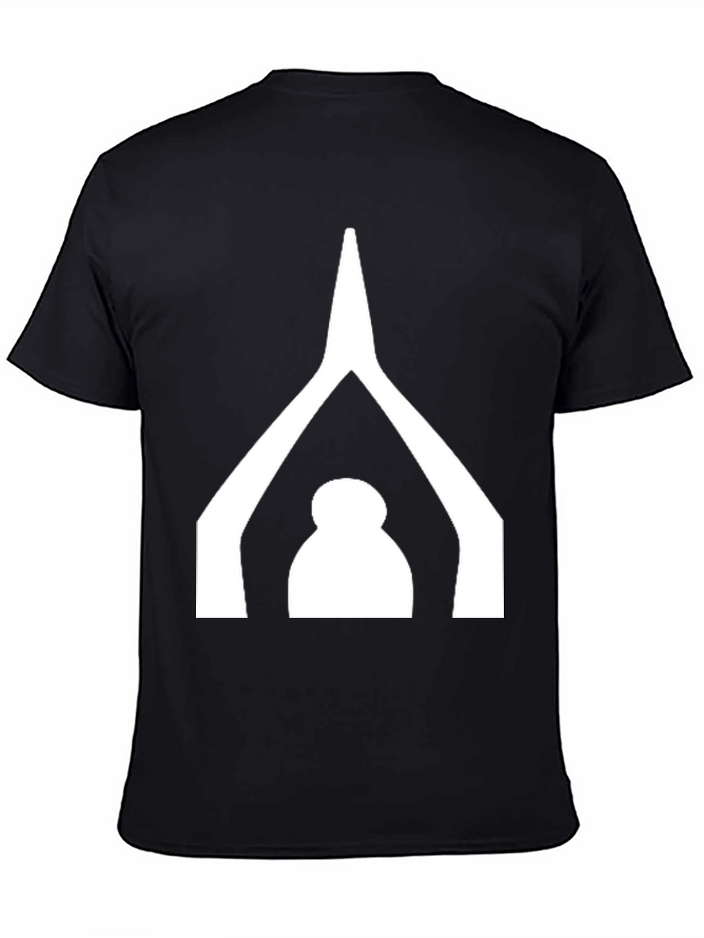 Minimalist Black T-Shirt with White Graphic Design