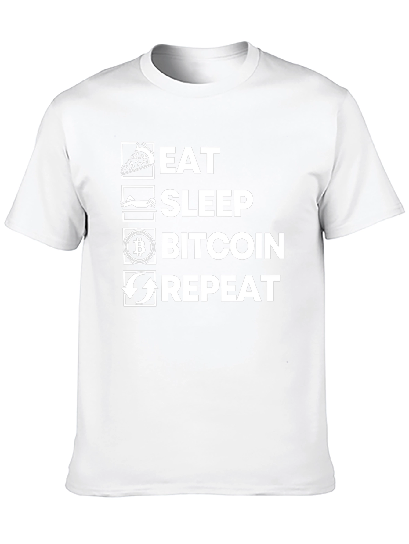 Eat Sleep Bitcoin Repeat T-Shirt - Crypto HODL Tee