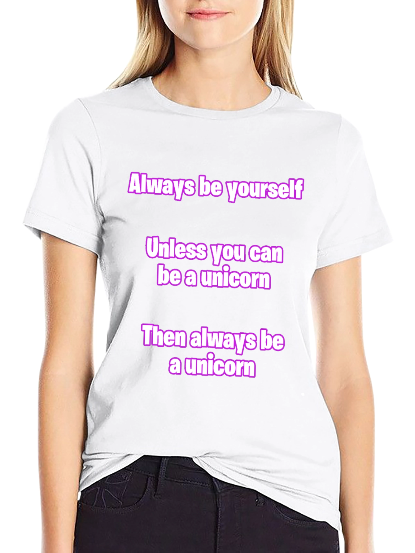 Unicorn Graphic Tee - Always Be Yourself T-Shirt