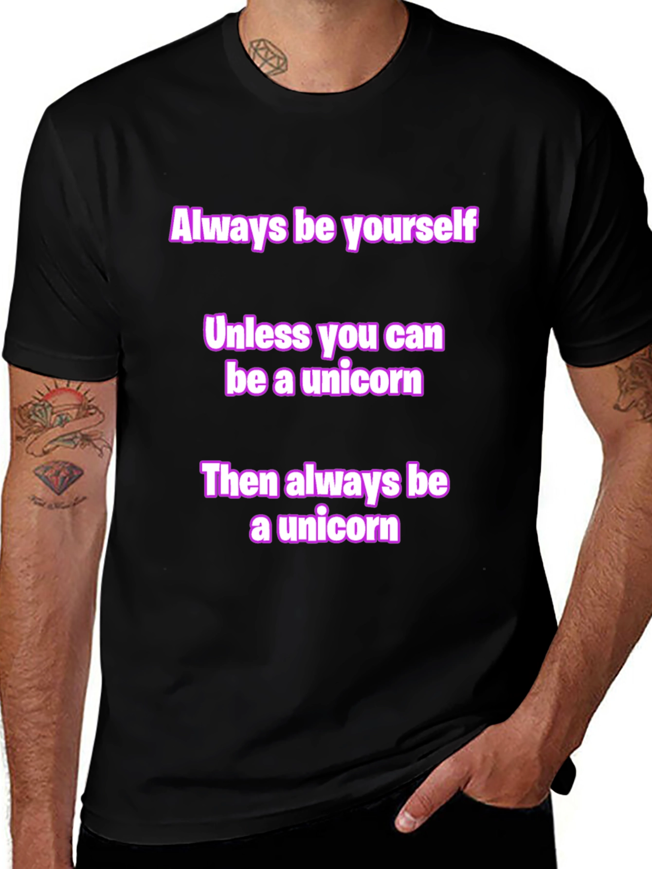 Unicorn Graphic Tee - Always Be Yourself T-Shirt