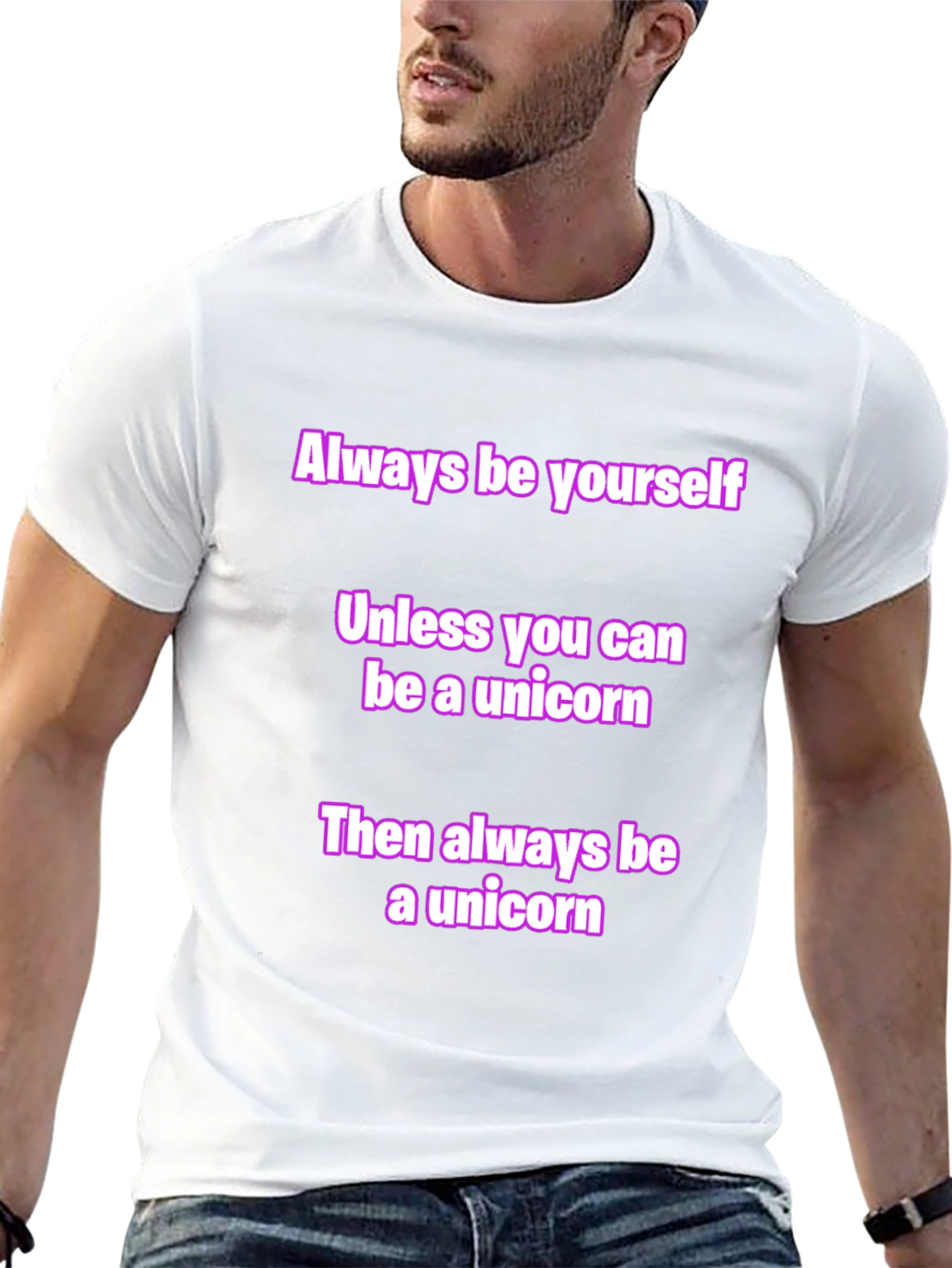 Unicorn Graphic Tee - Always Be Yourself T-Shirt