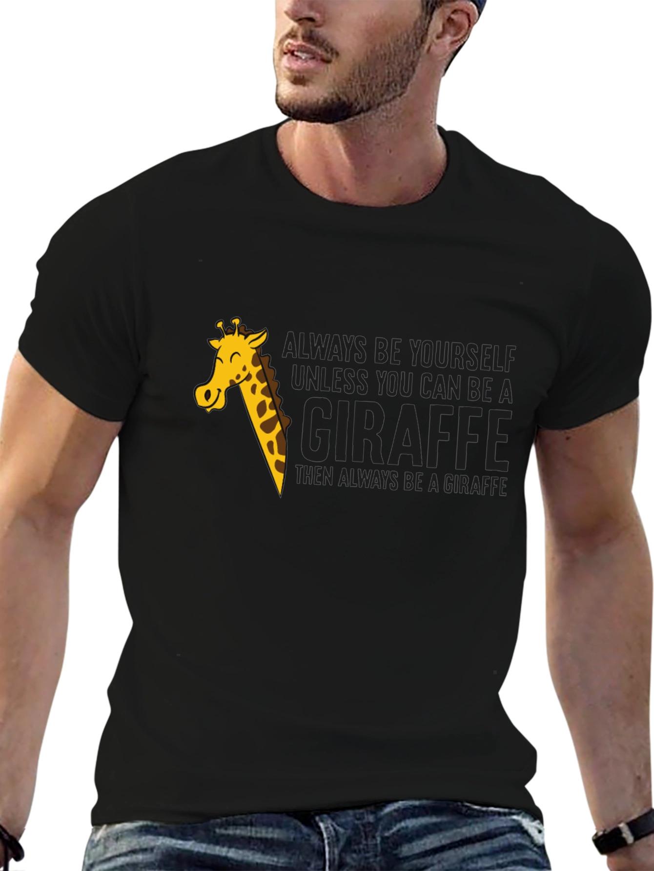 Giraffe Graphic T-Shirt - Funny Animal Lover Tee