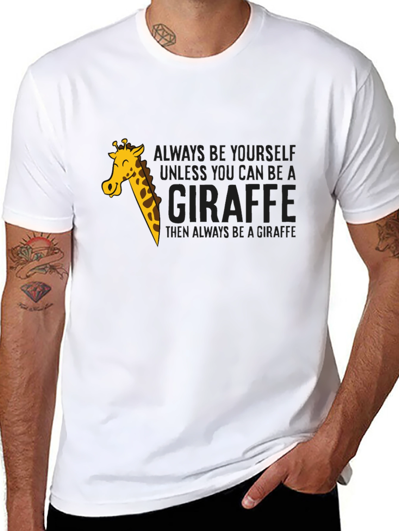 Giraffe Graphic T-Shirt - Funny Animal Lover Tee