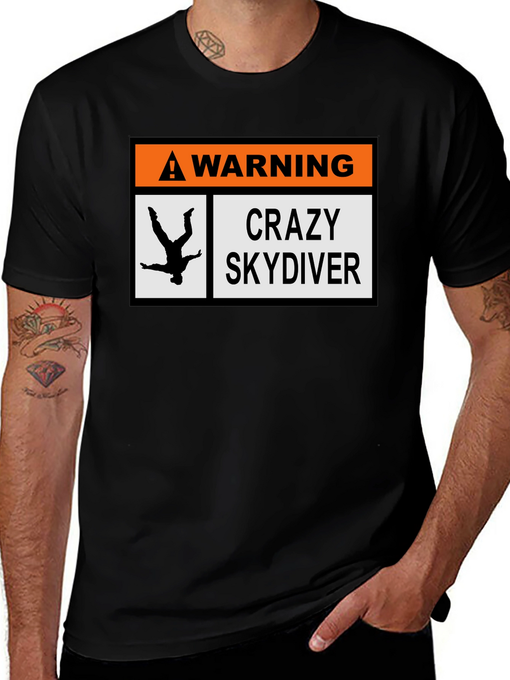 Warning Crazy Skydiver T-Shirt