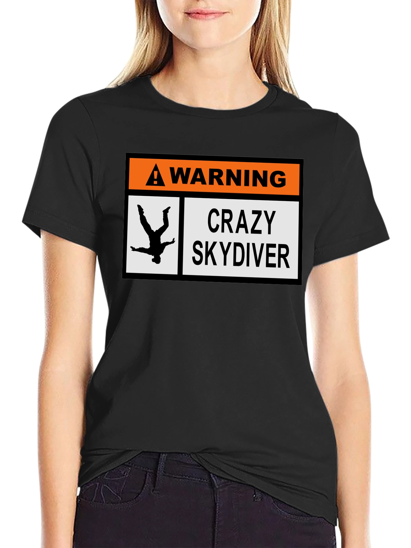 Warning Crazy Skydiver T-Shirt