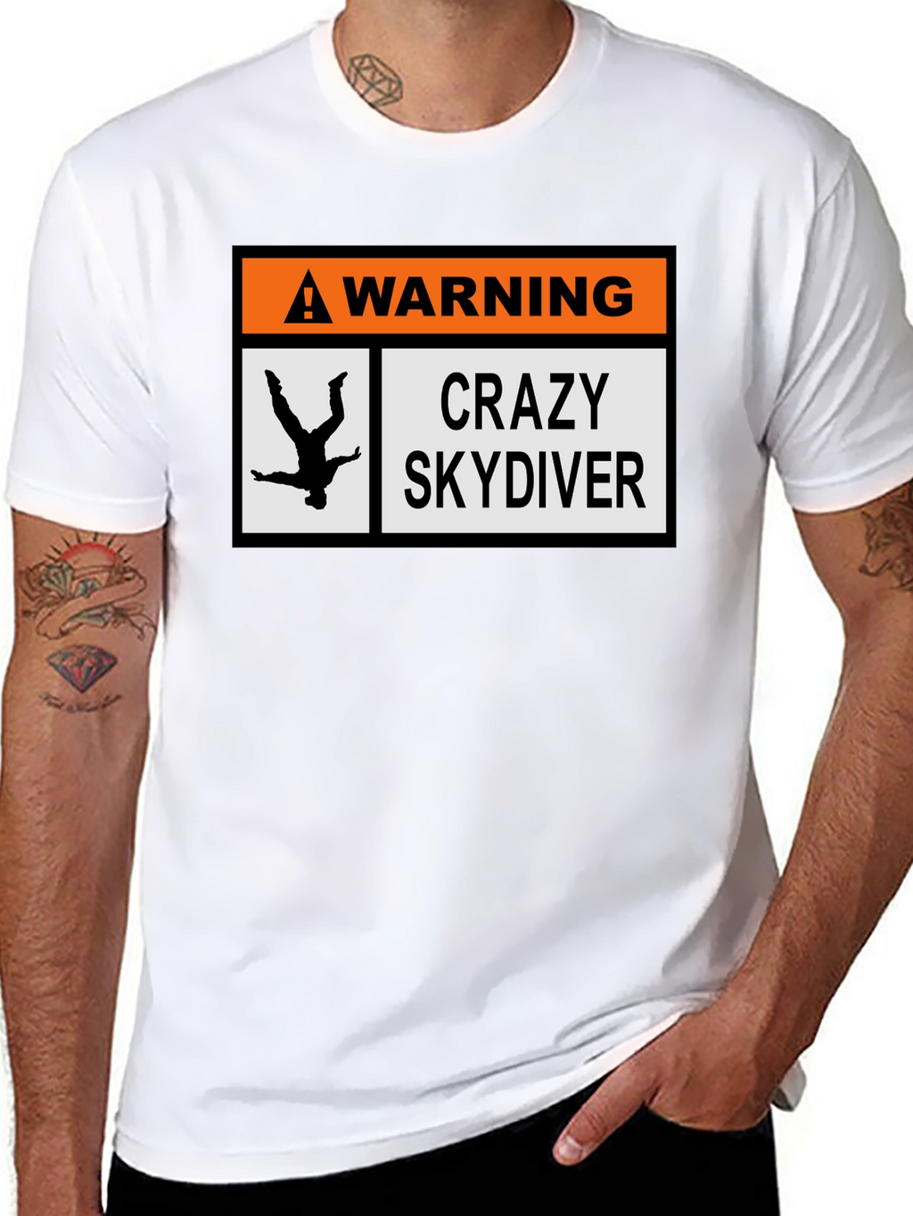 Warning Crazy Skydiver T-Shirt