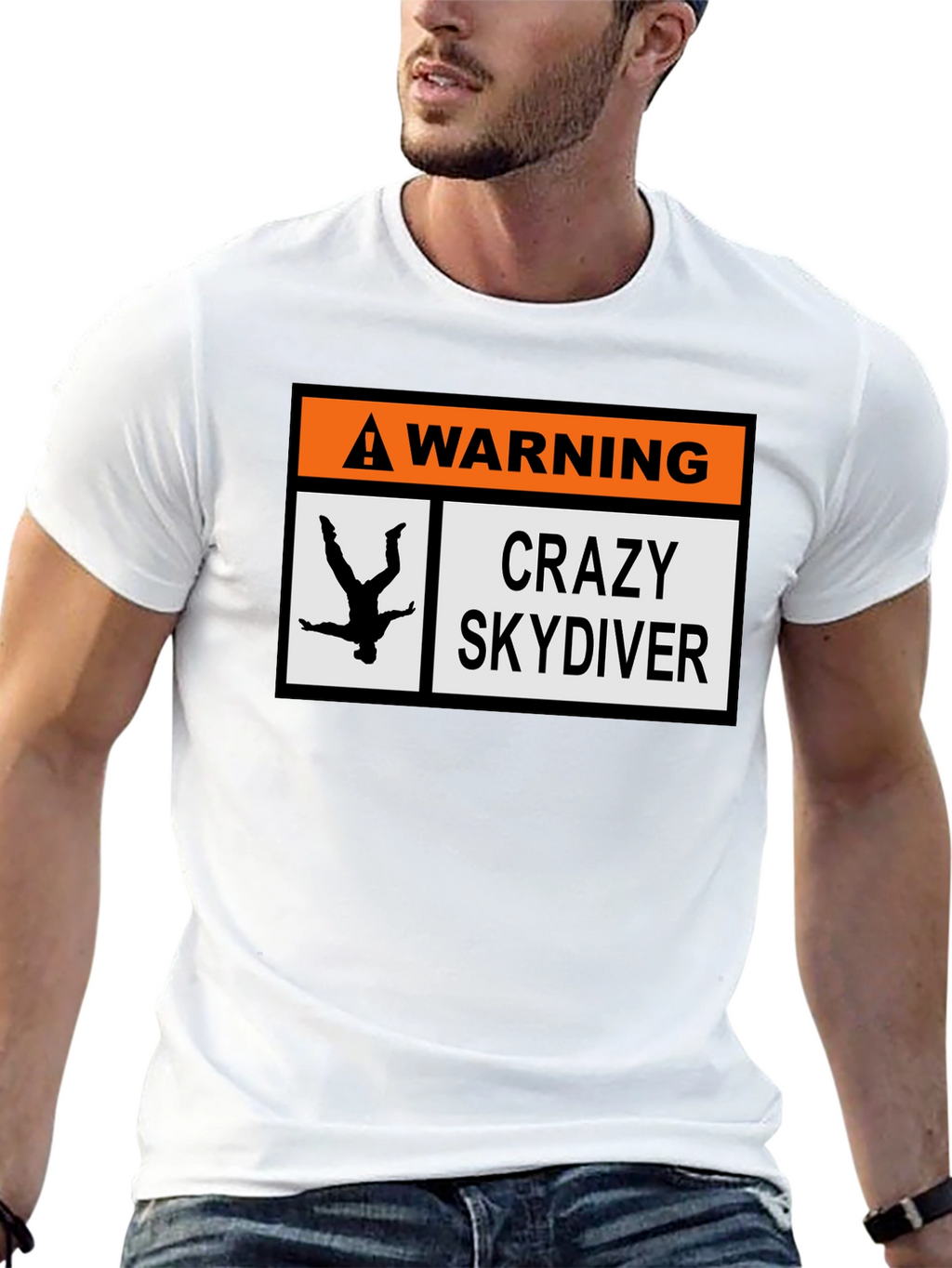 Warning Crazy Skydiver T-Shirt