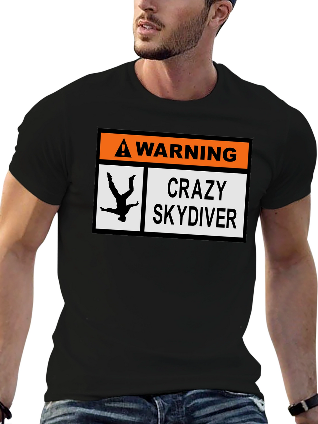 Warning Crazy Skydiver T-Shirt