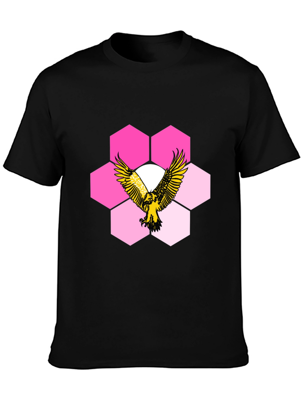 Eagle Hexagon Graphic T-Shirt - Cool Design!