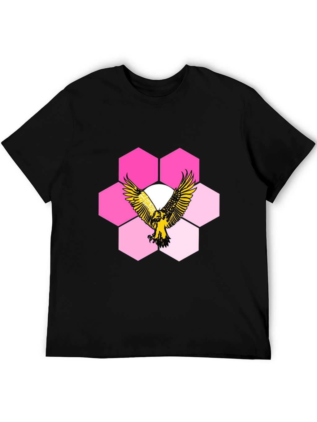 Eagle Hexagon Graphic T-Shirt - Cool Design!