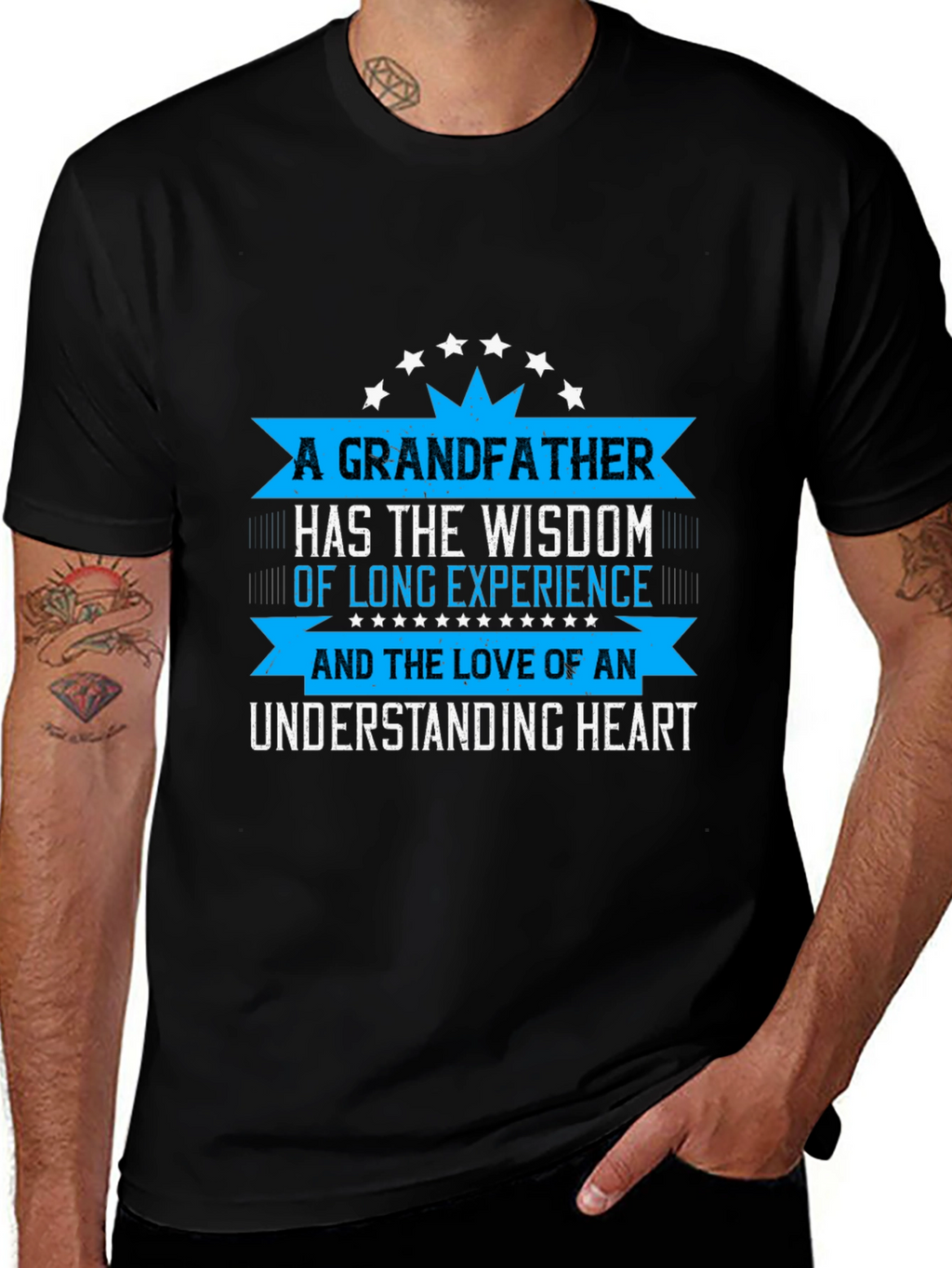 Grandfather Wisdom T-Shirt - Black