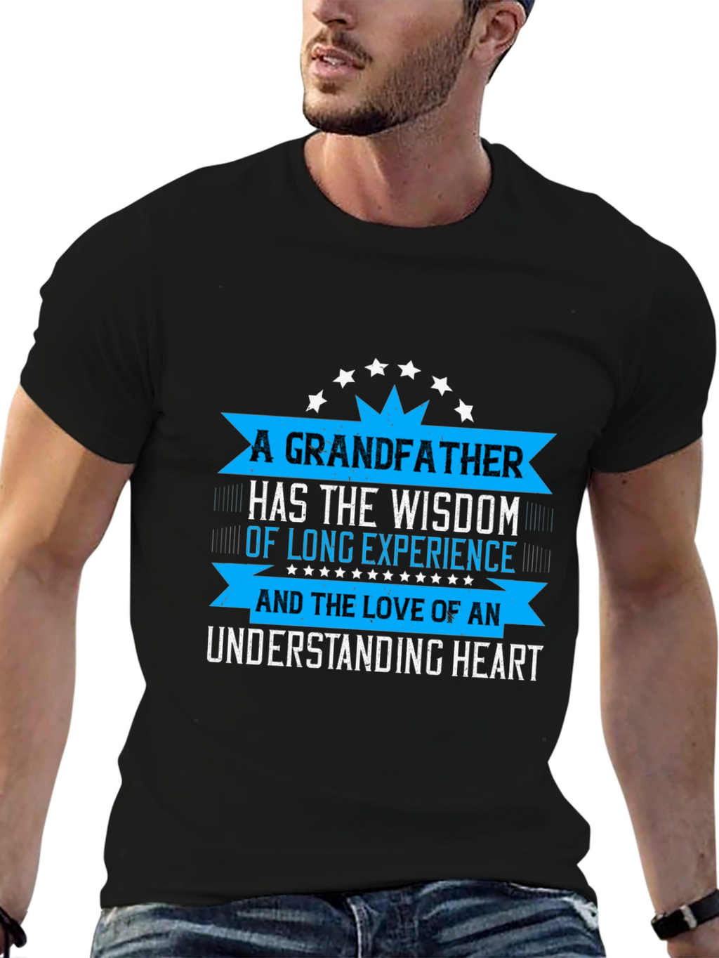 Grandfather Wisdom T-Shirt - Black